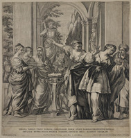 TvB G 0119
<br/>
De heilige Bibiana weigert het afgodsbeeld te aanbidden
<br/>
<em>Audenaerd, Robert van (1663 - 1743)</em>